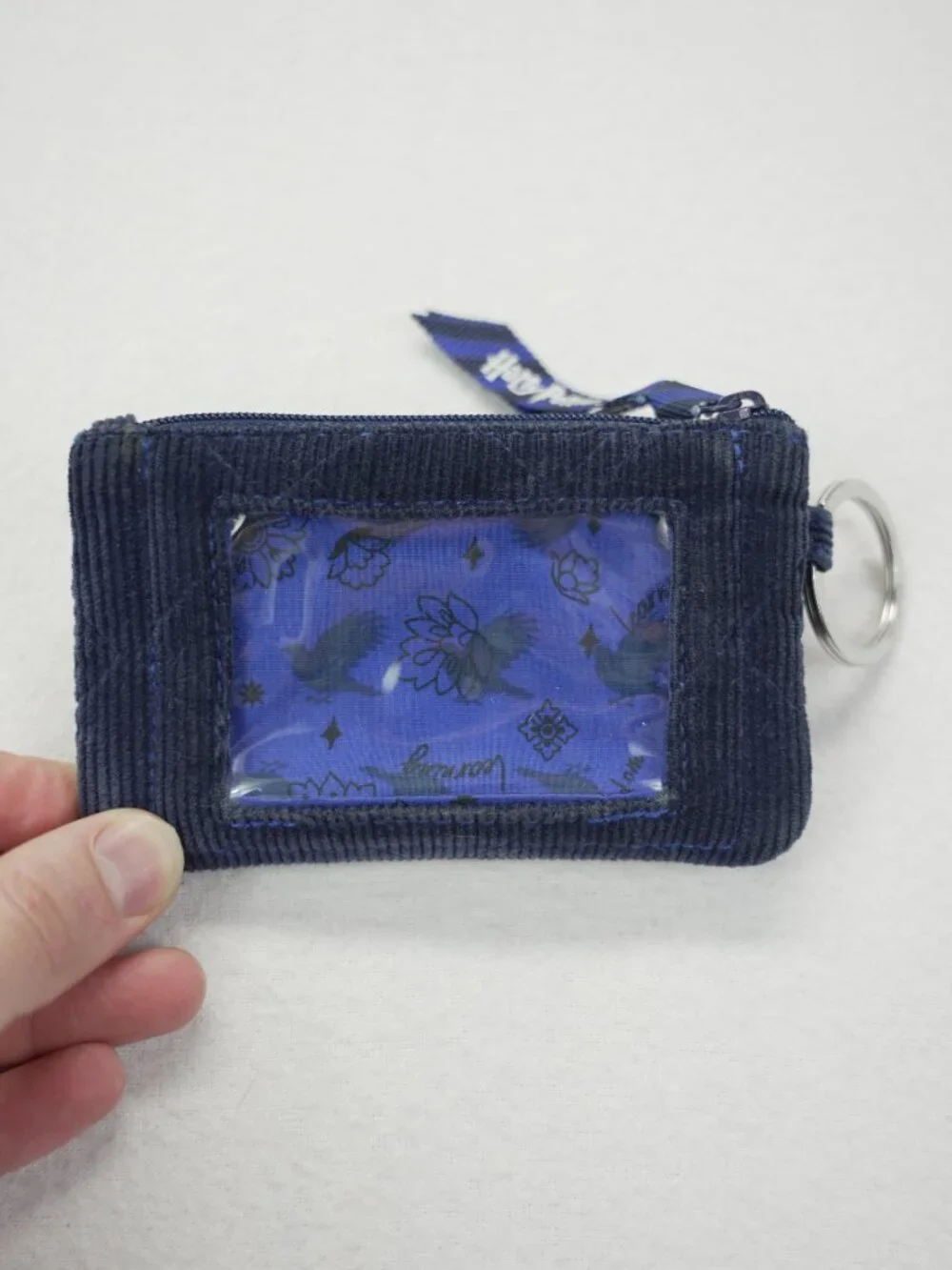 Vera Bradley Harry Potter Ravenclaw Corduroy ID Wallet Key‎ Ring Blue